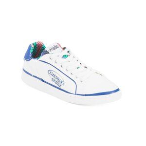 MISSONI White/blue Canvas Cassetta Logo Sneakers
